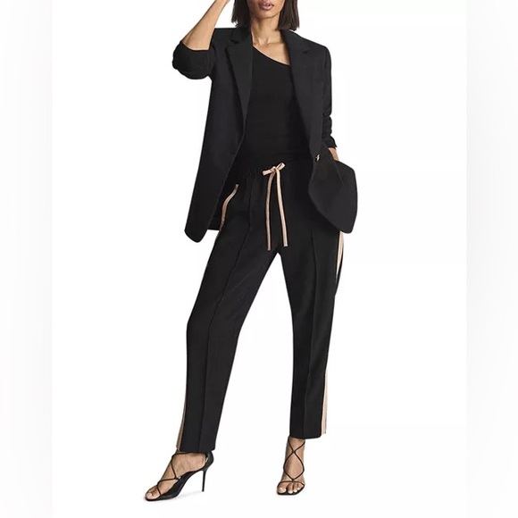 Reiss Asymmetric Neck Jersey Top Black Size‎ Large - Picture 3 of 9